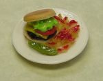 Hamburger and Fries Plate
